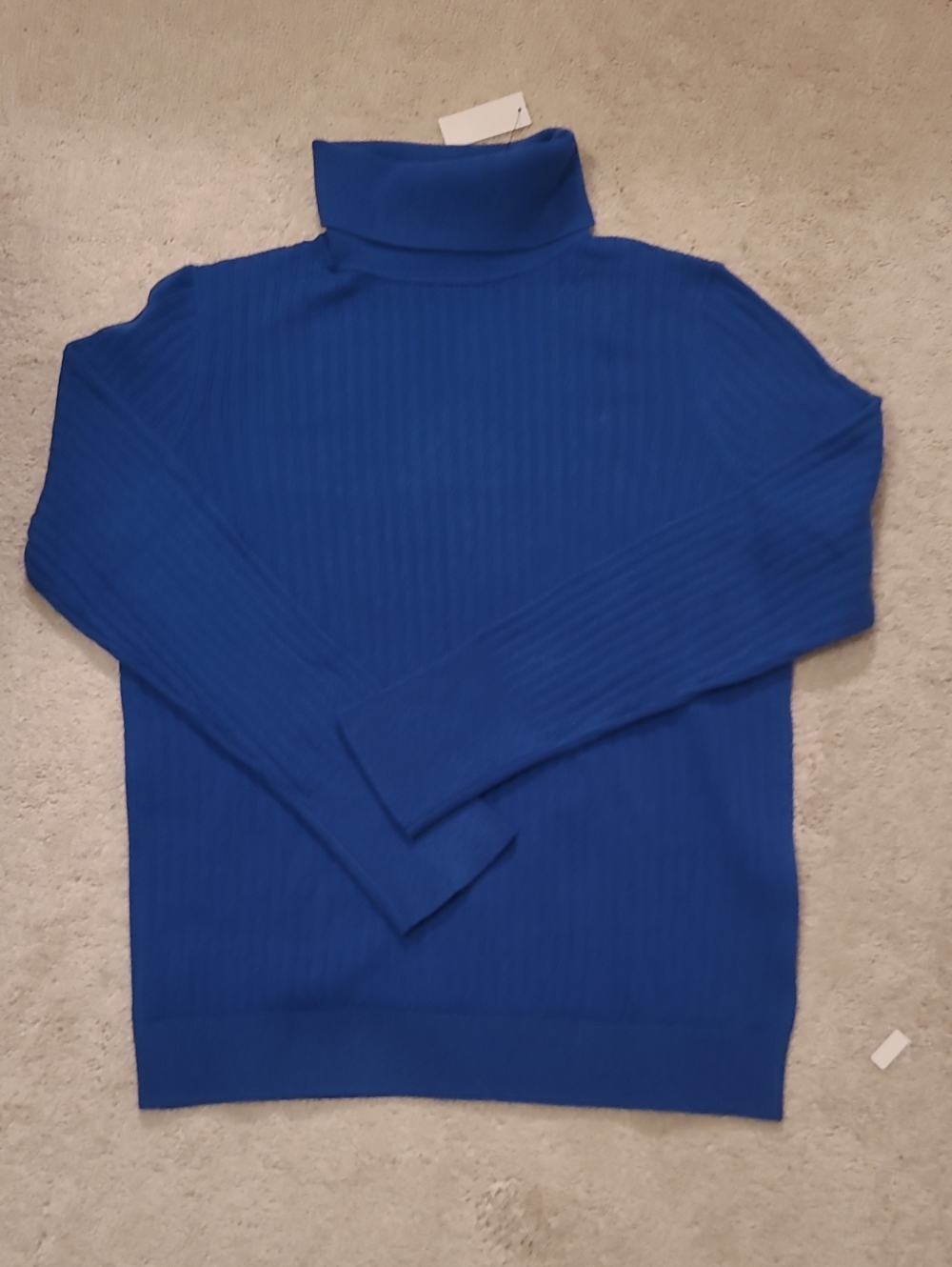 NWT Talbots Womens Size M Royal Blue Ribbed Turtleneck